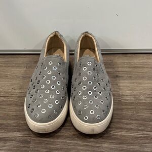 Suede Button Sneakers